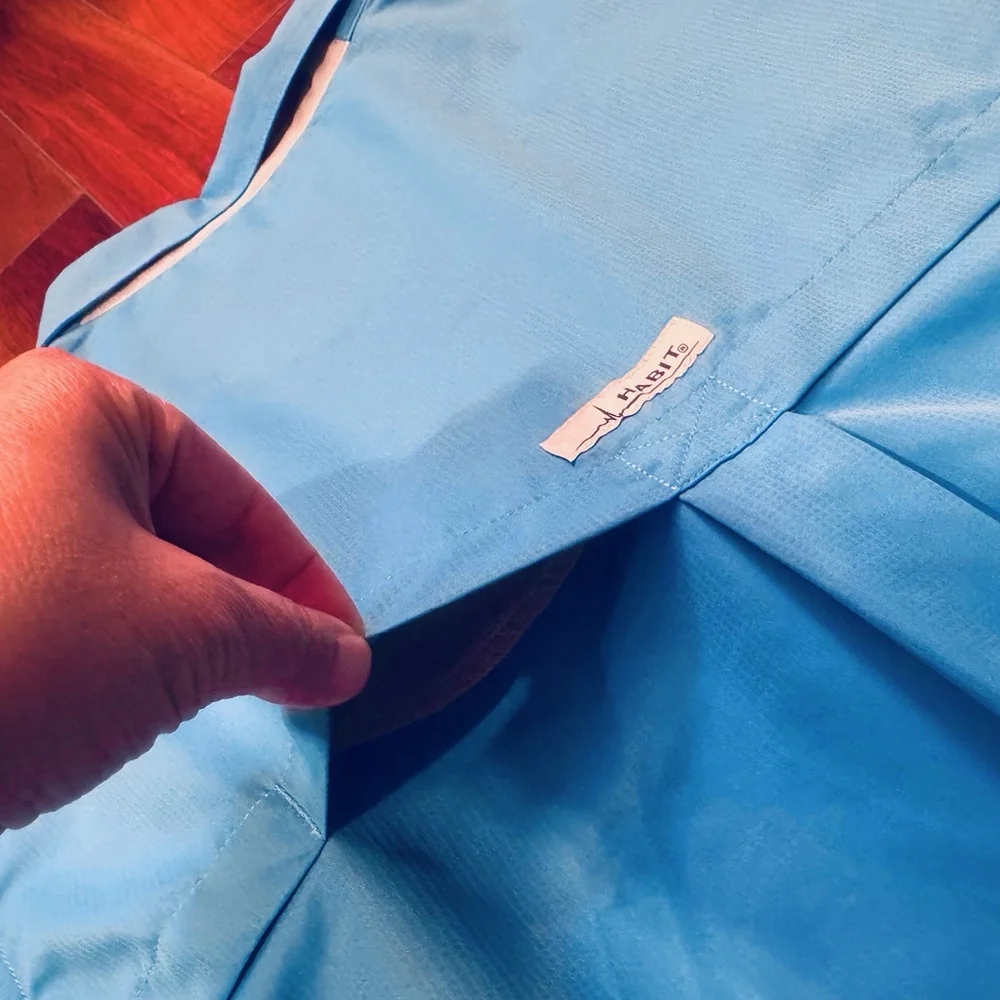 NWT Habit Mens Vented Quick Dry Shirt Size:3XL UPF 40+ Cooling Wicking Blue - Picture 10 of 11